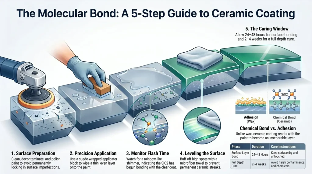 How does ceramic coating work on car paint?
