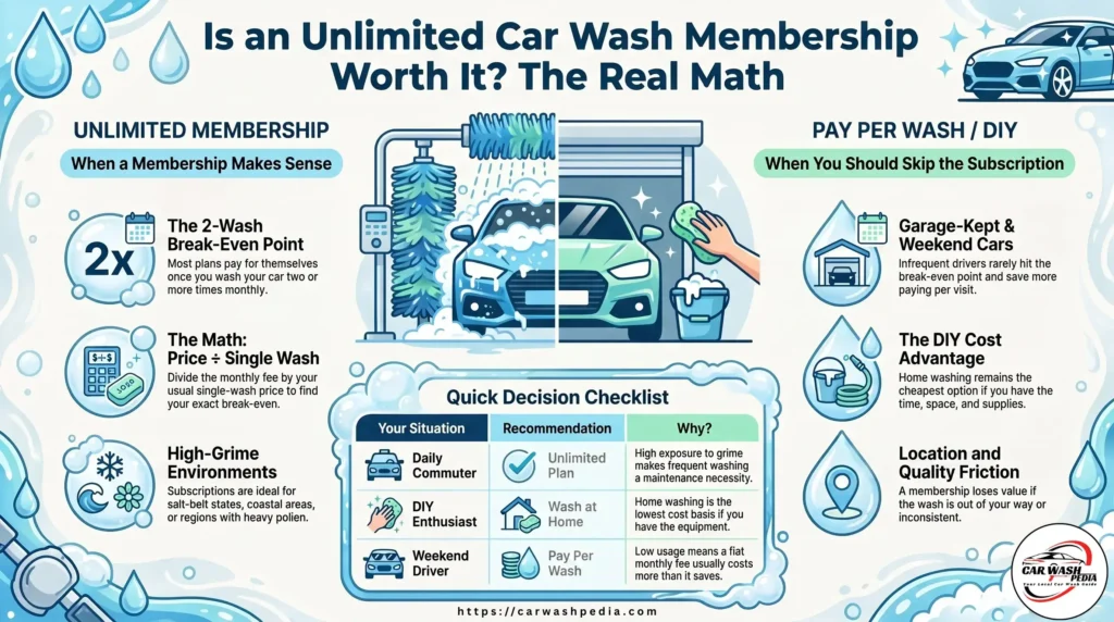 Car Wash Membership Cost Comparison infographics